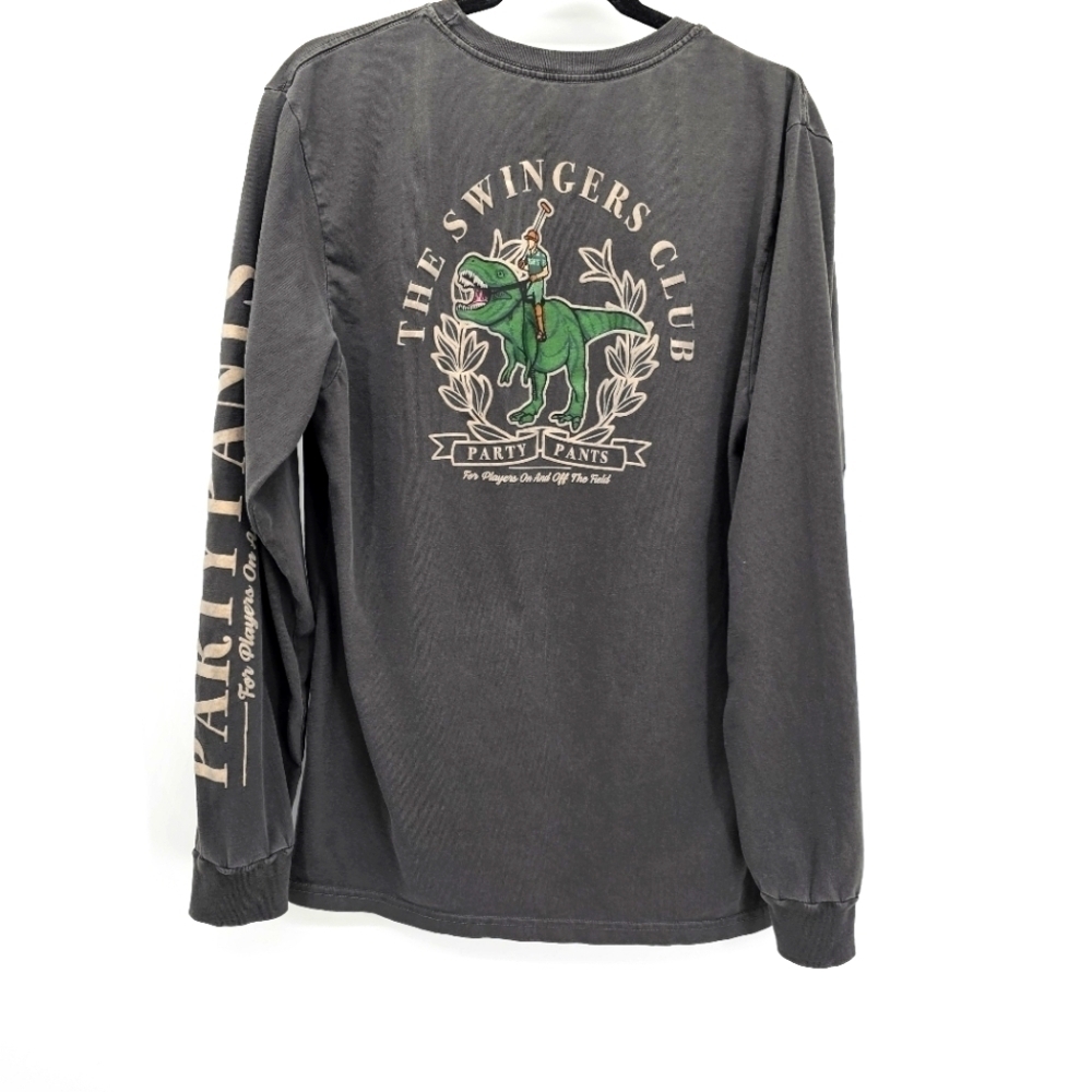 Party Pants SWINGERS REX LONG SLEEVE T-SHIRT - WASHED BLACK